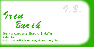 iren burik business card